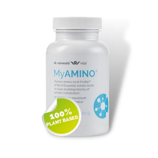 MyAmino Plant Based amino acid boost profile bottle